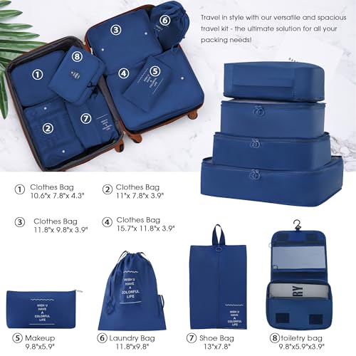 Luggage set 13 Piece 16 20 24 28 IN Hardside Suitcase with Bags (Luggage Set With Bags / White and Brown(13 piece))