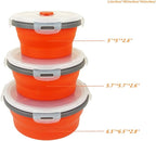 CARTINTS Red Silicone Collapsible Food Storage Containers-Prep/Storage Bowls - Image 2