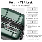 24 Inch Luggage (Green / Checked-Medium 24-Inch)