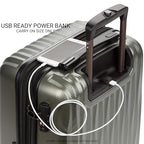 7272 Energie Expandable Hardside Luggage with Spinner Wheels and TSA Lock (2-Piece Set (19/27) / Gunmetal)