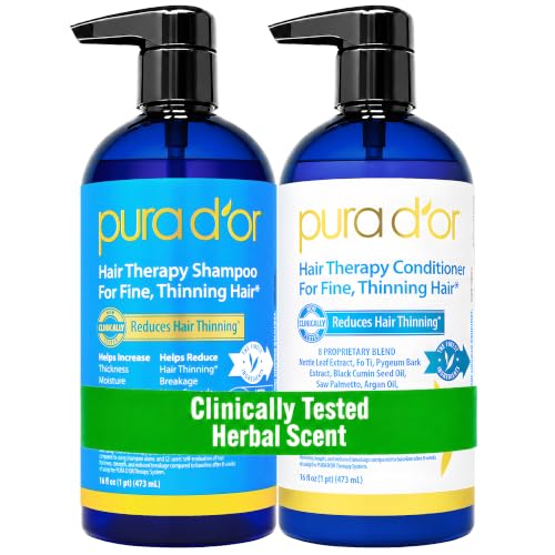 Hair Thinning Therapy Biotin Shampoo & Conditioner Set (16 Fl Oz (Pack of 2))