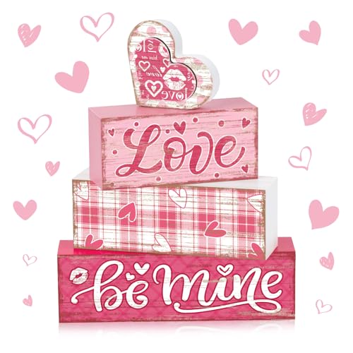 Tiered Tray Decor Set (Pink Love Plaid)