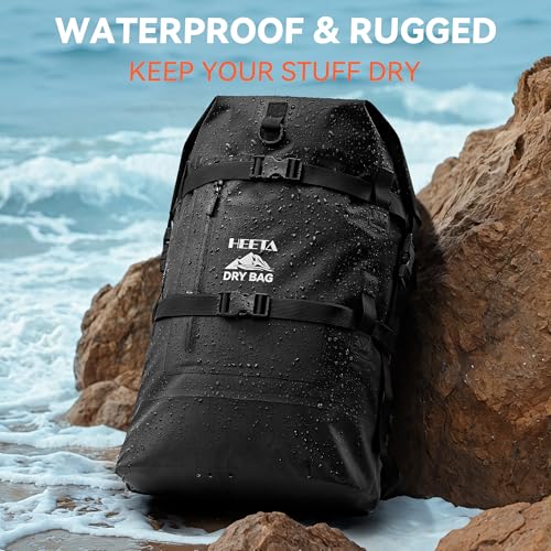Dry Bags Waterproof Backpack 40L for Men & Women (Black / 40L)