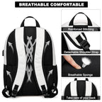 School Backpack for Teen Girls & College Women (D56-beige / 15.6 Inch)