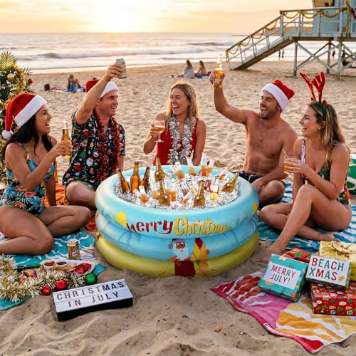 Christmas Inflatable Cooler (Light Blue / Summer Christmas)