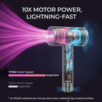 Blow Dryer with Comb & Diffuser (Metal Gray)