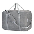 Carry on luaggage 22x14x9 Airlines Approved Foldable Carry on Bag Travel Duffel Packable Duffle Overnight for Women and Men 40L (Grey / 40L)