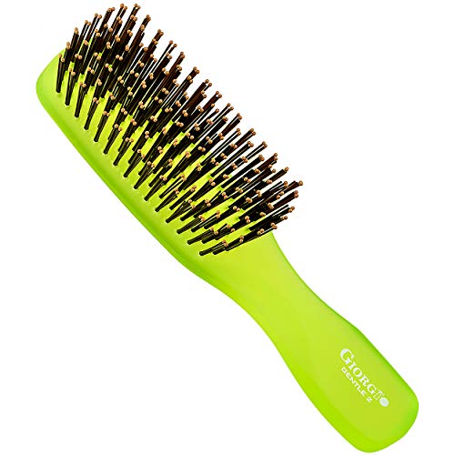 Gentle Green Neon Mini Hair Brush (Small / Green)
