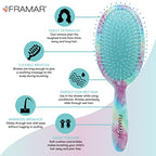 Purple Hair Brush Detangler (Blue Tie Dye)
