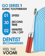 Electric Toothbrush for Adults (Metallic Red)