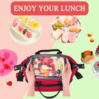 Red Lunch Box for Women for Work Insulated Lunch Bag for Female Adult (Large / A12: Red)