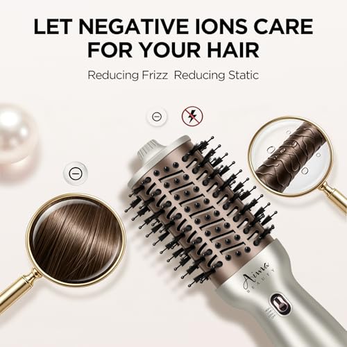 2.3 Inch Auto Dual Voltage Hair Dryer Brush Cool Shot (Matte Silver)