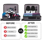 12PCS Shoe Bags for Travel (12 Pack - Black)
