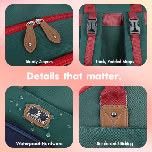 Diaper Bag Backpack with Portable Changing Pad (Colorblock Trio)