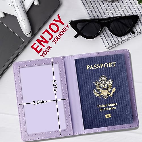 Passport Holder for Travel Women Men (A-Purple / Classic(slim))