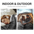 Cold Weather Sleeping Bags for Adults (Black-5.3lb)