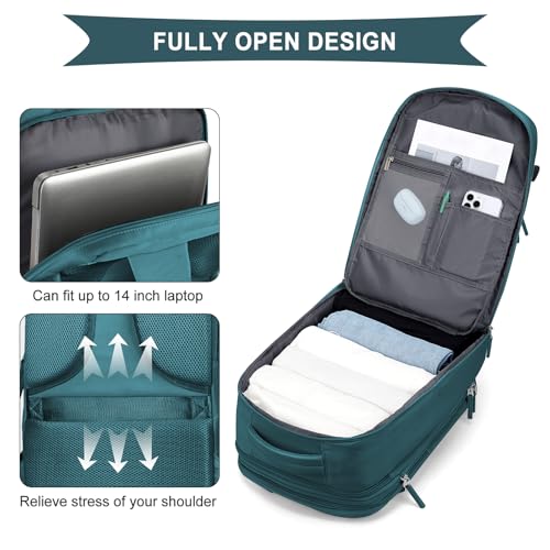Large Travel Backpack For Women Men (45l / Peacock Blue)