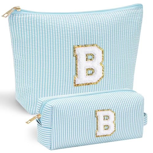 2 Travel Makeup Bags for Women (Light Green / B)