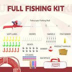 Kids Fishing Pole (red)