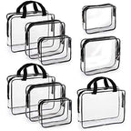 Set of 9 Clear Makeup Bags