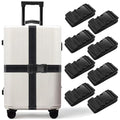 Luggage Straps for Suitcases (Black / 8Pcs)