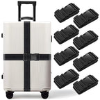 Luggage Straps for Suitcases (Black / 8Pcs)
