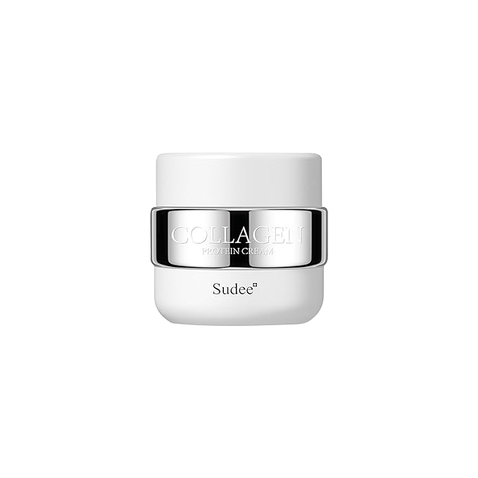 Sudee Collagen Protein Cream Vegan Collagen & Hyaluronic Acid Moisturizer Korean Skincare Visibly Plumper Skin Texture & Improved Elasticity Appearance Gentle Daily Face Cream for All Skin Types 50g