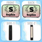 Custom Electronics Organizer Travel Case Personalized Name Initials Cable Charger Cord Tech Organizer Pouch Accessories Bag (Pink)
