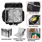 Large Grill Caddy with Lid & Paper Towel Holder & Multi Pockets (Black)