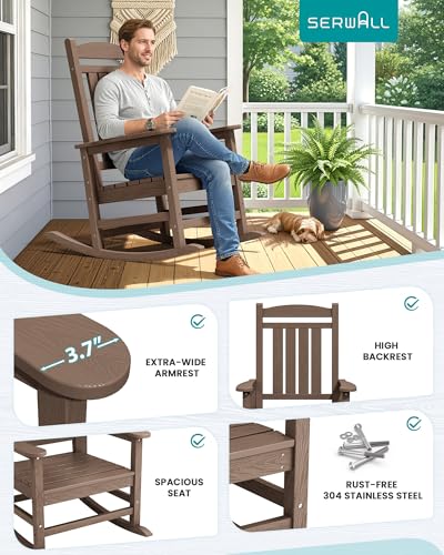 Rocking Chair Outdoor (Brown / 1 Pack)