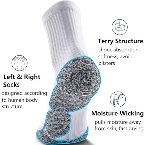 Unisex Cushioned Compression Sport Quarter Socks (Small / 4-pairs (Black2,white2))