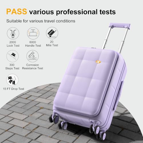 20 Inch Expandable Carry On Luggage Airline Approved (20 inch / Purple)