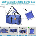Travel Duffle Bag for Women & Men. Duffel Bag for Traveling & Camping (80L / SnowDepBlue)