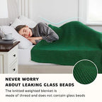 Knitted Weighted Blanket (30-deep Green / 50" x 60" | 10lbs)