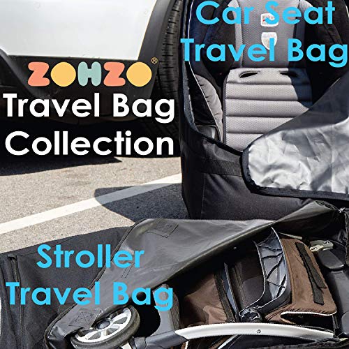 Stroller Travel Bag for Standard or Double (Black with Black Trim)