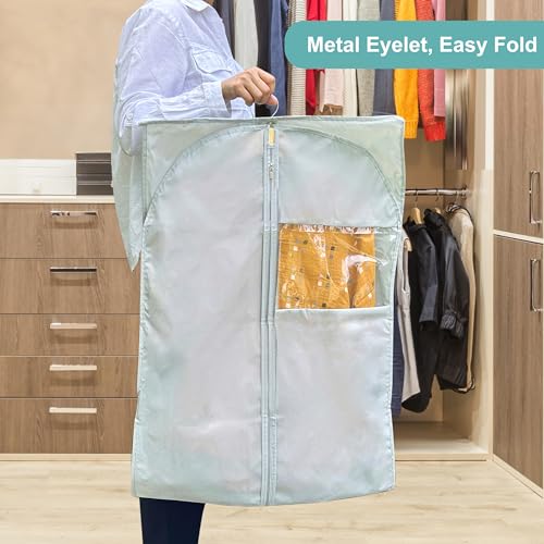 Dress Bags for Gowns Long (24" x 65" 2 Pack / Gray)