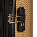 7272 Energie Expandable Hardside Luggage with Spinner Wheels and TSA Lock (Checked-Medium 24-Inch / Gold)