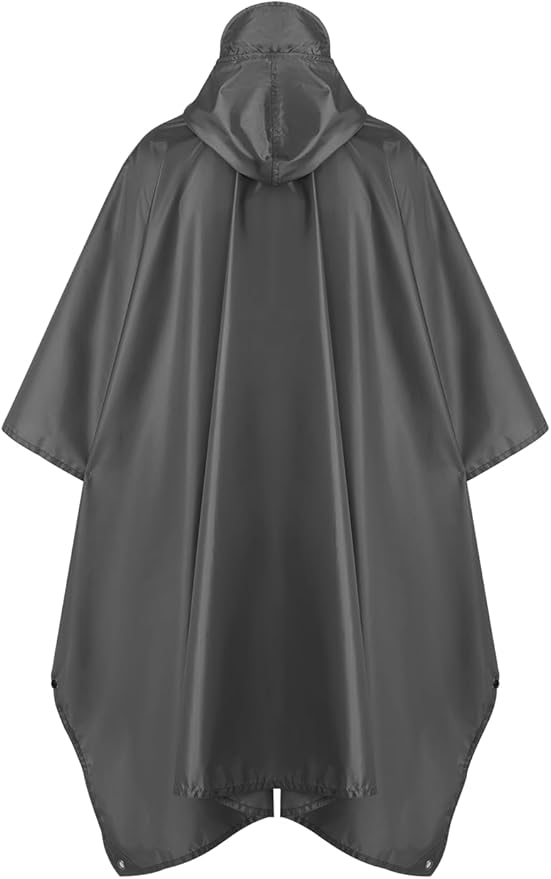 salamra Hooded Rain Poncho Waterproof Raincoat Jacket - Image 7
