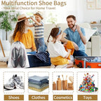 20 Pack Shoe Bags for Travel (Clear)