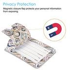 Luggage Tags Privacy Cover ID Label for Travel Bag Suitcase (Marble Tiles)