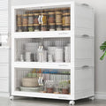 360Qt Stackable Storage Bins with Lid (White / 120QT-3Pack)
