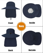 Outdoor Sun Hats with Stowable Neck Flap - Image 2