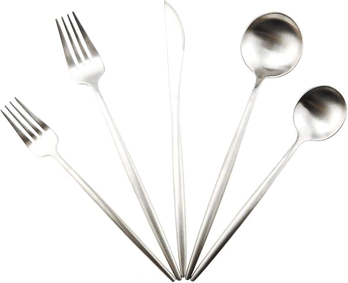 Gugrida 20-Piece 18/10 Stainless Steel Flatware Silverware, Luxury Dinnerware by Gugrida