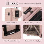 B Y Ulisse Carry (Carry-on without front pocket / Pearl Pink)