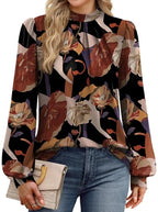 Fall Outfits for Women 2026 Long Sleeve Shirts Early Womens Fall Fashion 2026 Must Haves Womens Tops for Teachers School Outfits Winter Clothing Trendy Clothes Blouses Floral Print XL (01 - Floral Printb / X-Large)