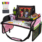 Travel Car Seat Tray (- Pink Unicorns)