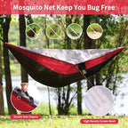 Camping Hammock (Black&red / Large)