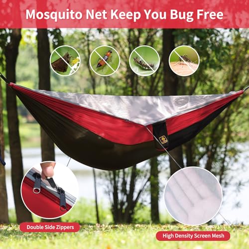 Camping Hammock (Black&red / Large)