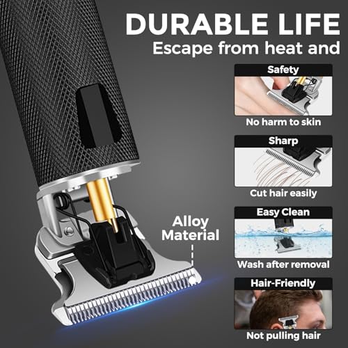 Professional Hair Trimmer for Men (Black With Lcd)