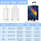 Luggage Cover Washable Suitcase Protector Anti (Purple marble / XL(fits 32-34Inch suitcase))